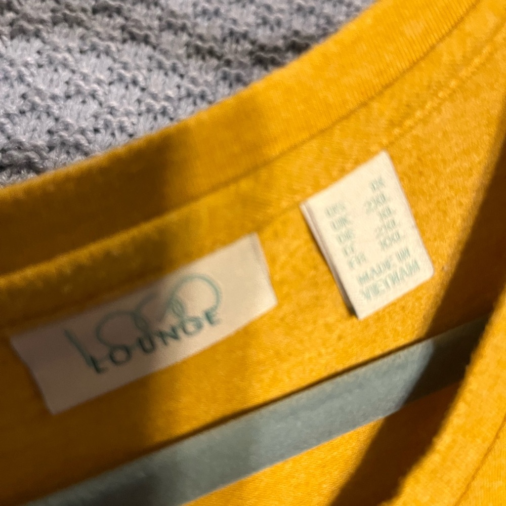 LOGO by Lori Goldstein Mustard Long Sleeve Tunic Top - Picture 5 of 5